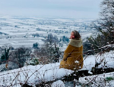 Auf dem Madonnenberg mit dem schönsten Geschenk an meinem Geburtstag: Schnee!