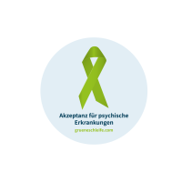 Grüne Schleife: Akzeptanz für psychische Erkrankungen (Logo)